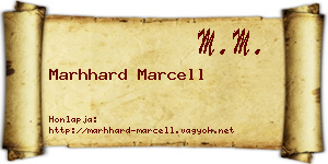 Marhhard Marcell névjegykártya